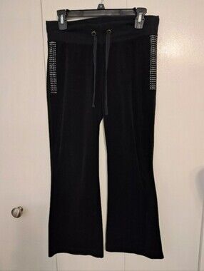 Jenni by Jennifer Moore Black Wide Leg Capris